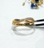 Anillo cruzado acero dorado en internet