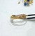 Anillo cruzado acero dorado - Joyas Maia