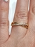 Anillo cruzado acero dorado - comprar online