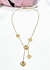 Collar acero dorado trebol