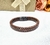 Pulsera acero cuero marrón - comprar online