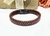 Pulsera acero cuero marrón