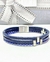 Pulsera Acero y cuero azul