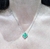 Collar acero trebol verde - tienda online