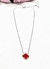 Collar acero dorado rojo
