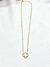 Collar acero dorado trebol blanco - comprar online