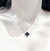 Collar acero trebol negro