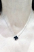 Collar acero trebol negro - tienda online