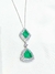 Cadena colgante plata esmeraldas