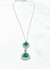 Cadena colgante plata esmeraldas - comprar online