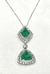 Cadena colgante plata esmeraldas - comprar online