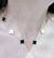 Collar acero dorado trebol blanco negro en internet