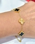 Pulsera acero blanco negro y dorado - Joyas Maia