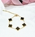 Pulsera acero dorado trebol negro en internet