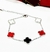 Pulsera acero trebol blanco rojo y negro - comprar online