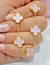 Pulsera acero dorado trebol rosa - tienda online