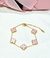 Pulsera acero dorado trebol rosa en internet