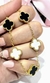 Pulsera acero dorado trebol blanco y negro - Joyas Maia