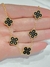 Pulsera acero dorado trebol negro - tienda online
