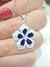 Imagen de Colgante plata flor zafiros