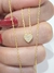 Imagen de Cadena colgante corazon plata dorado