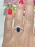 Anillo plata corona y zafiro - comprar online