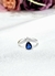 Anillo plata corona y zafiro