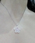 Colgante plata flor rosa de francia - tienda online