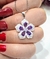 Colgante plata flor amatistas - Joyas Maia