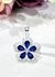 Colgante plata flor zafiros - Joyas Maia
