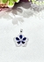 Colgante plata flor zafiros - comprar online