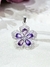 Colgante plata flor amatistas