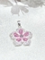 Colgante plata flor rosa de francia
