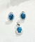 Conjunto plata turquesa