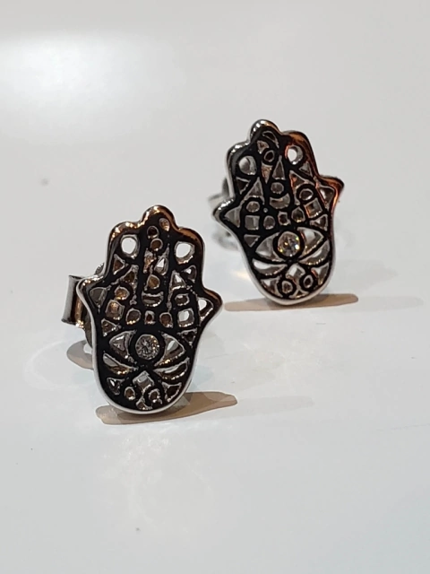 Aros Plata Manito calado