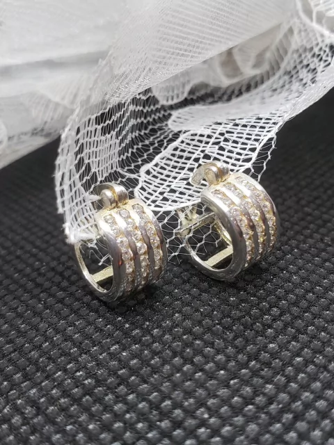 Aros Plata Triple Medio Sin Fin