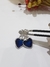 Aros plata corazon azul en internet