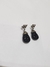 Aros gota plata onix