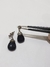 Aros gota plata onix - comprar online