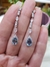 Aros plata colgante cristales agua marina - comprar online