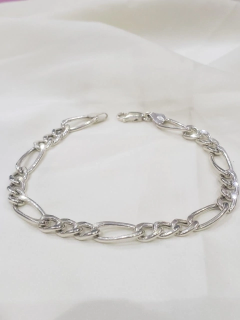 Pulsera hombre plata tres por uno