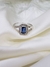 Anillo plata rectangular zafiro