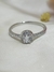 Anillo plata roseta solitario