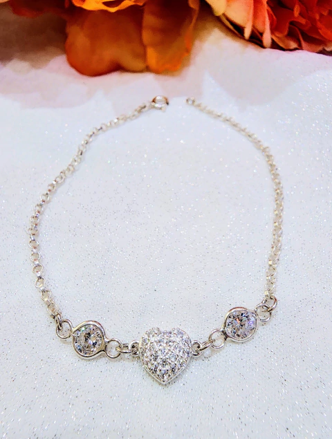 Pulsera plata dos estrellas