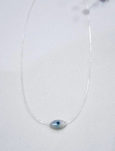 Collar Tanza plata ojito