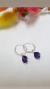 Aros plata argollas con gota - comprar online