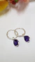 Aros plata argollas con gota