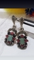 Aros colgante plata piedras naturales - Joyas Maia