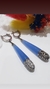 Aros plata colgante cristal azul en internet