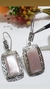 Aros nácar colgante plata - comprar online